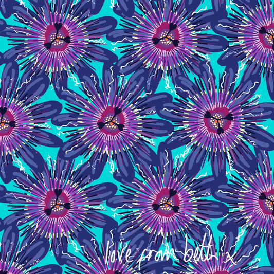 Quilting Cotton - Passion - Blue