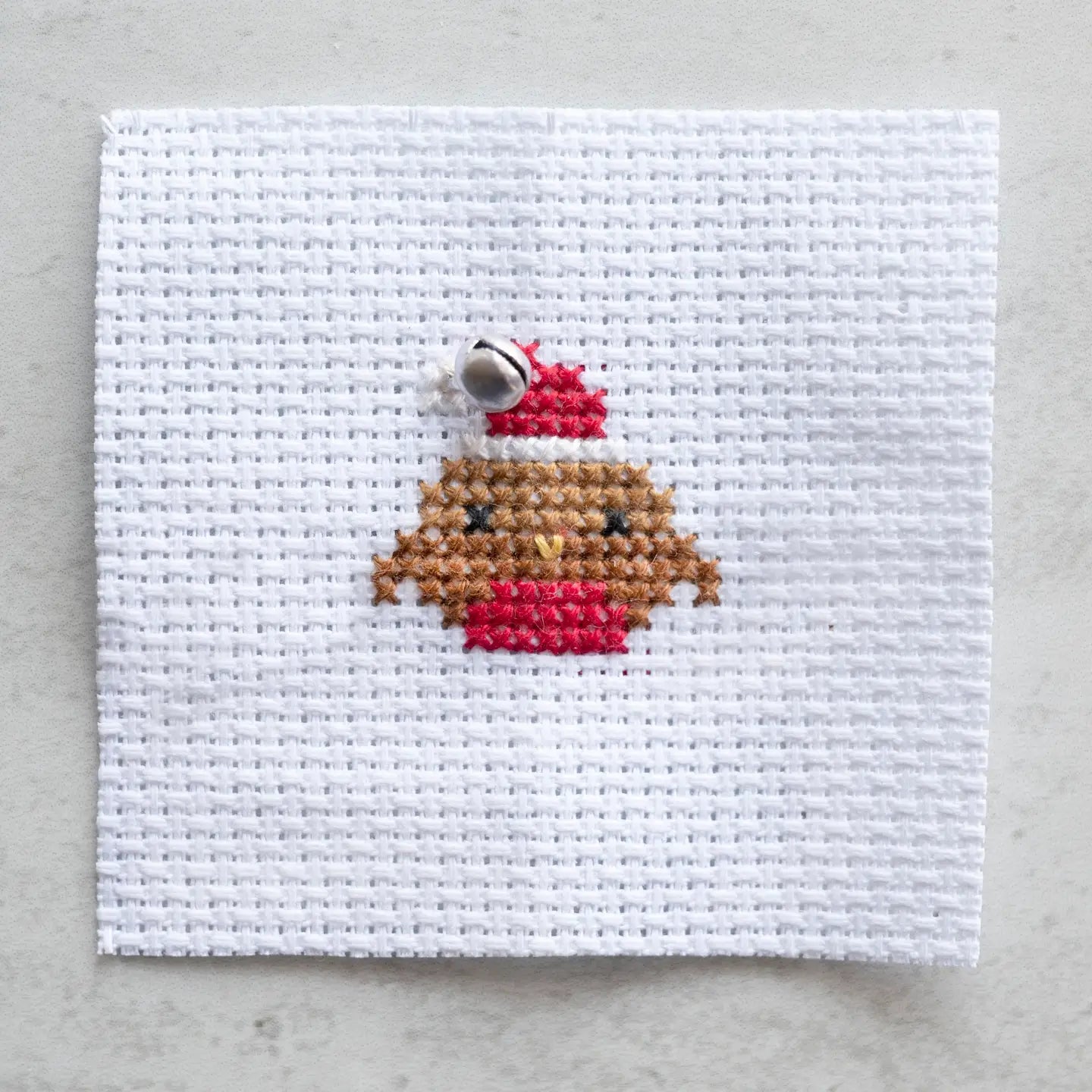 Kawaii Christmas Robin mini cross stitch kit