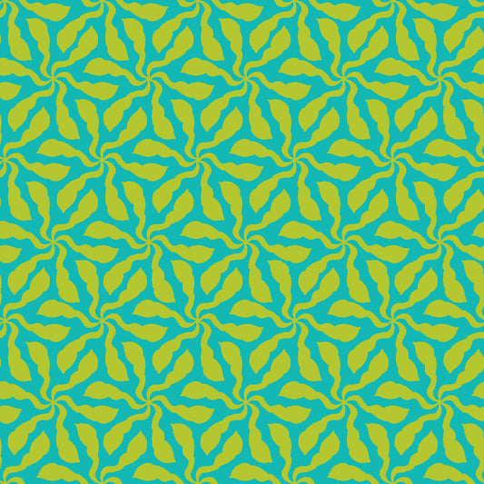 Quilting Cotton - Swirly Whirly Line Teal - BL0510LT