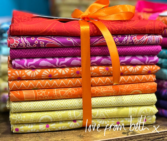 Half Rainbow Bundle - Warm - 10 Fat Quarters