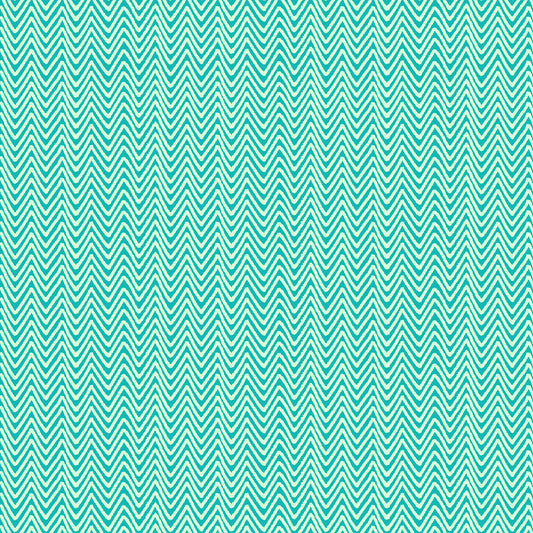 Quilting Cotton - In Bloom - Ziggy Aqua - BL0305A