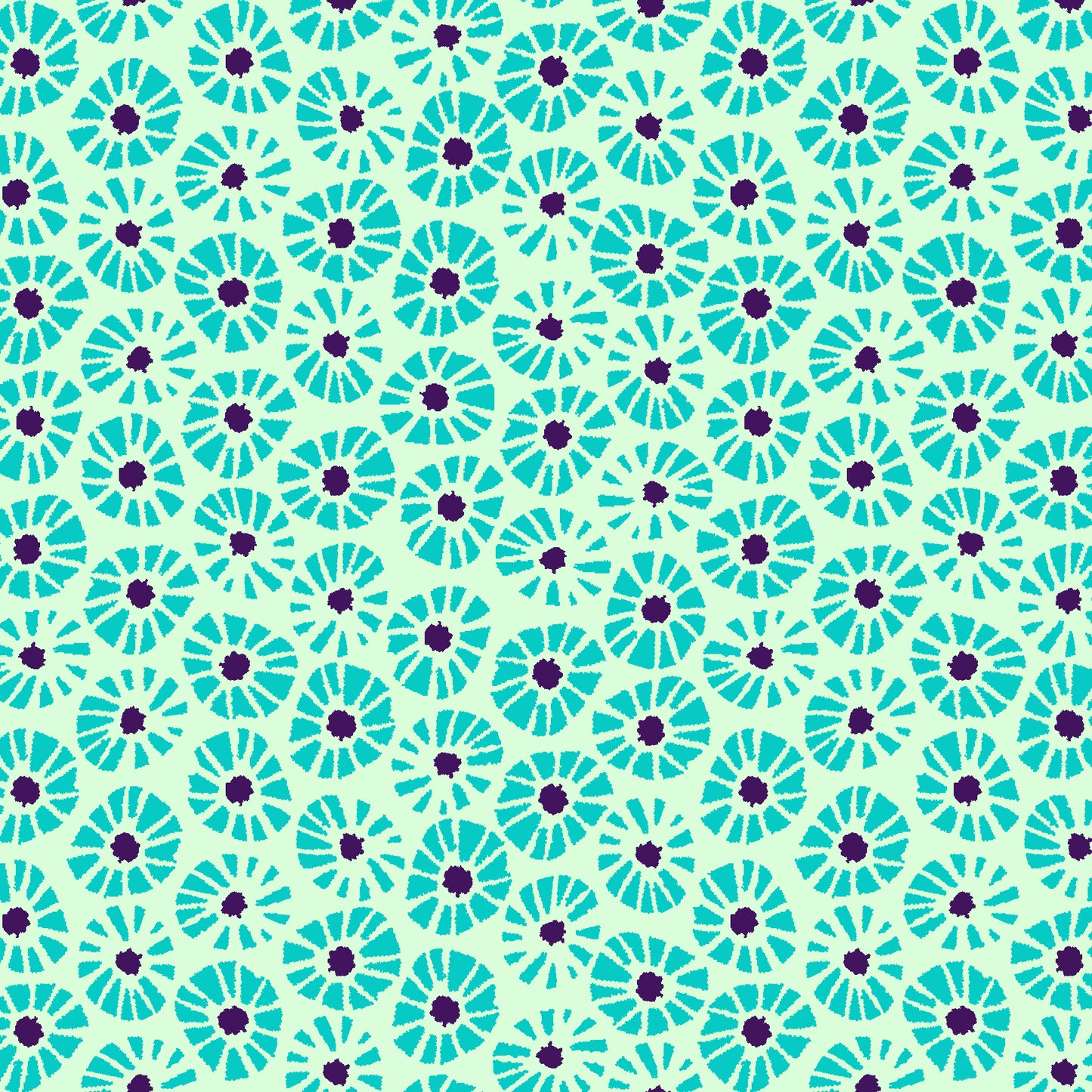 Quilting Cotton - In Bloom - Dials Light Blue - BL0601LB