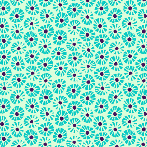 Quilting Cotton - In Bloom - Dials Light Blue - BL0601LB