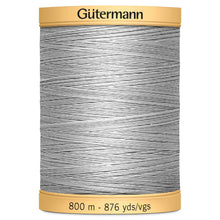 Load image into Gallery viewer, Gutermann Natural Cotton Thread: 800m Grey