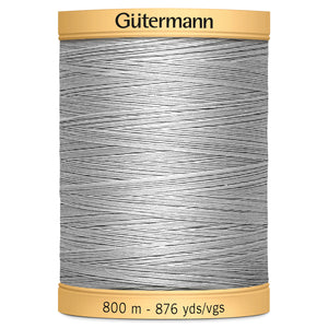 Gutermann Natural Cotton Thread: 800m Grey