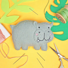 Load image into Gallery viewer, Henry the Hippo Felt DIY Sewing Kit