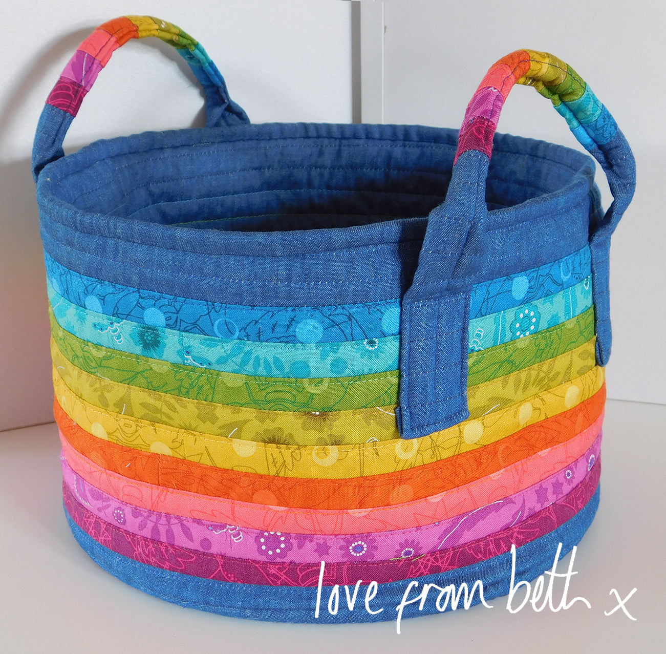 Rainbow Basket Sewing Pattern