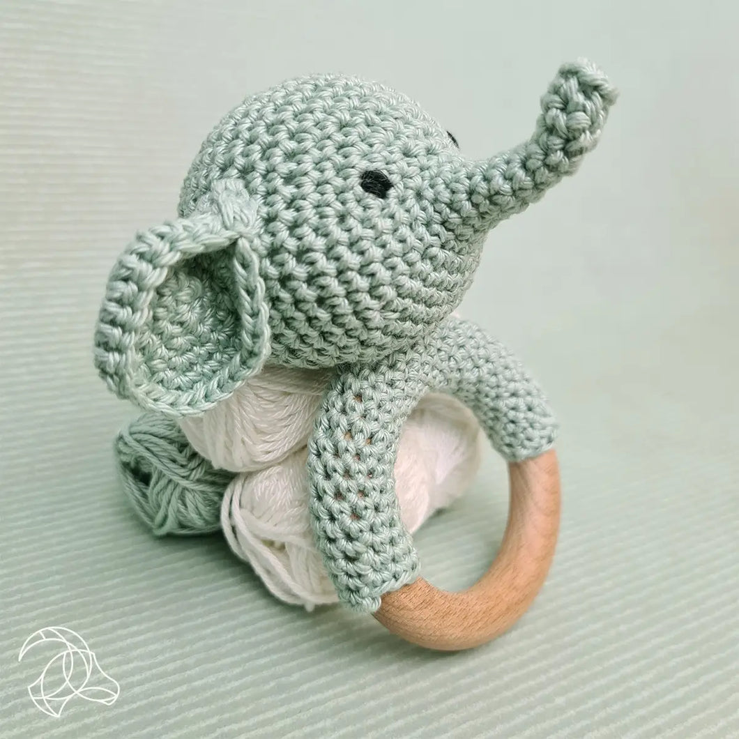 Baby Elephant Rattle Crochet kit - Hardicraft
