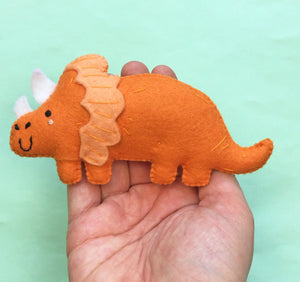 Tabitha the Triceratops Felt DIY Sewing Kit