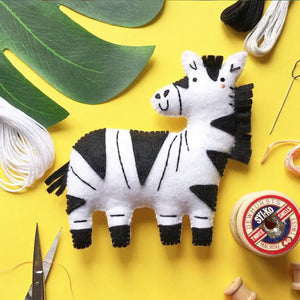 Zeus the Zebra Felt DIY Sewing Kit