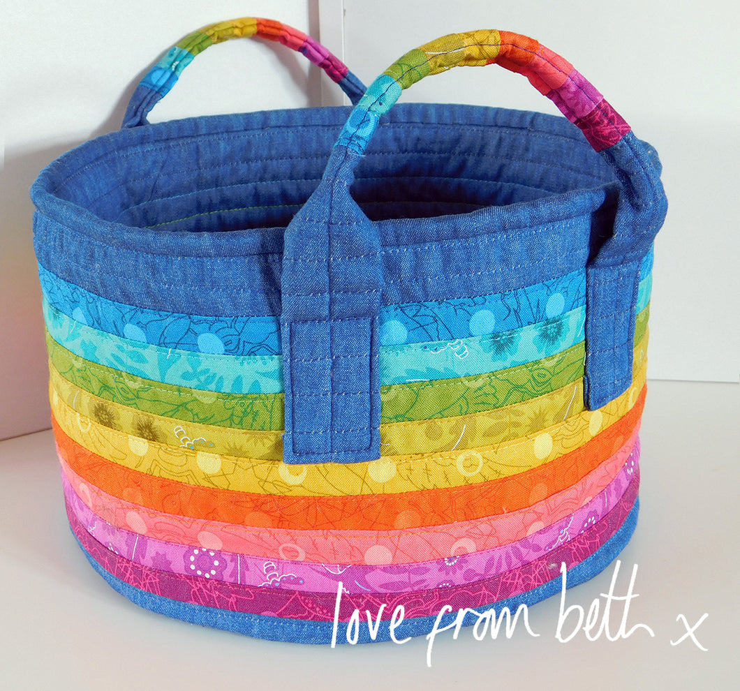 Rainbow Basket Sewing Pattern