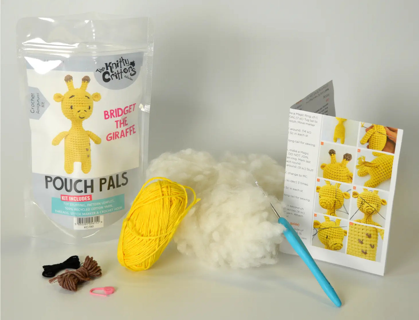 Knitty Critters - Pouch Pals - Bridget The Giraffe Crochet Kit