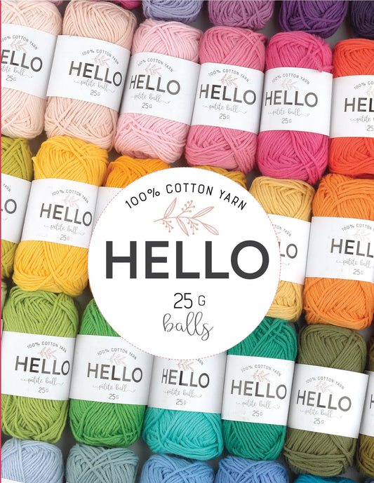 HELLO 100% Cotton 25g Amigurumi Yarn