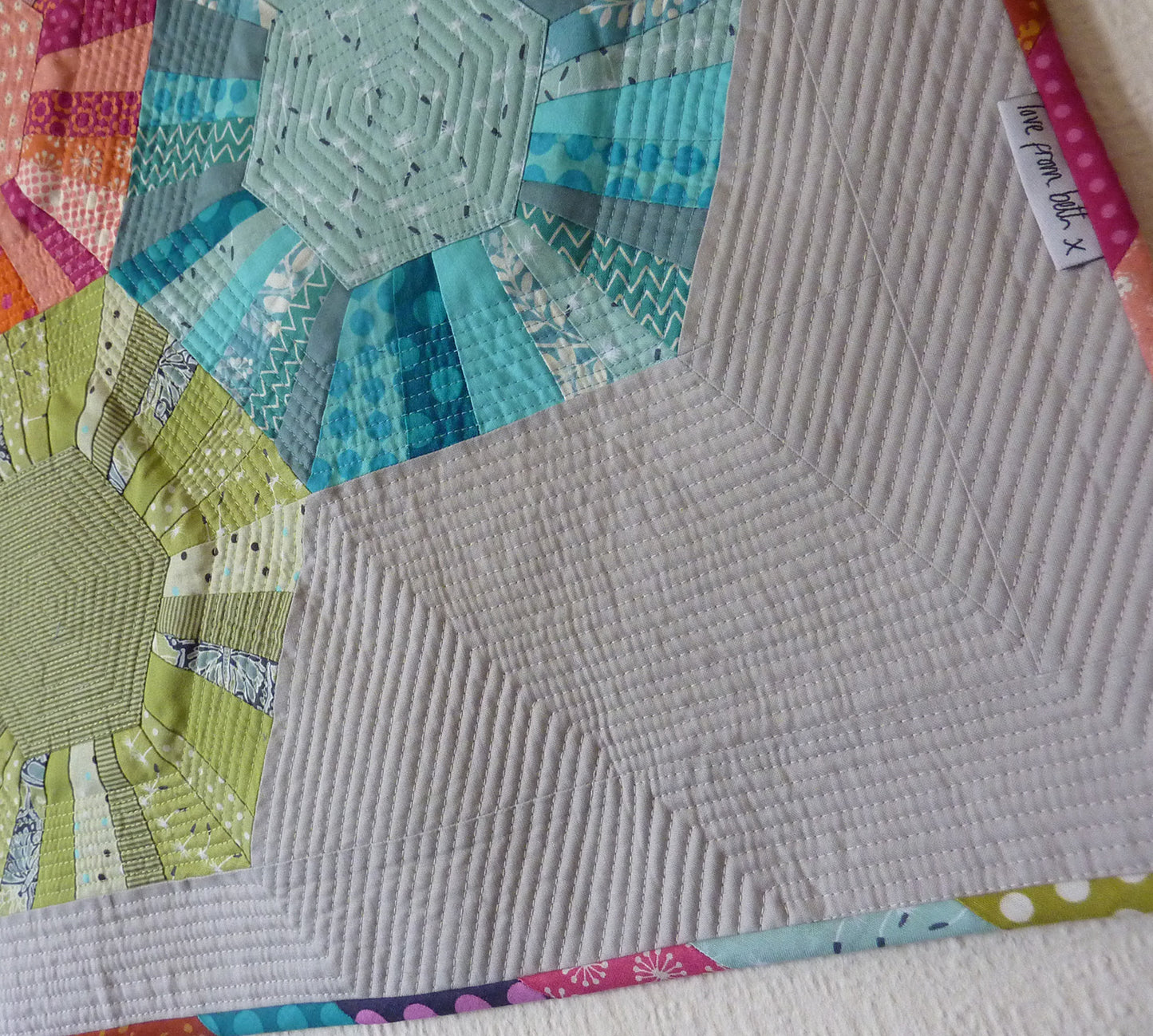 Hexa -scrappy Quilt Sewing Pattern