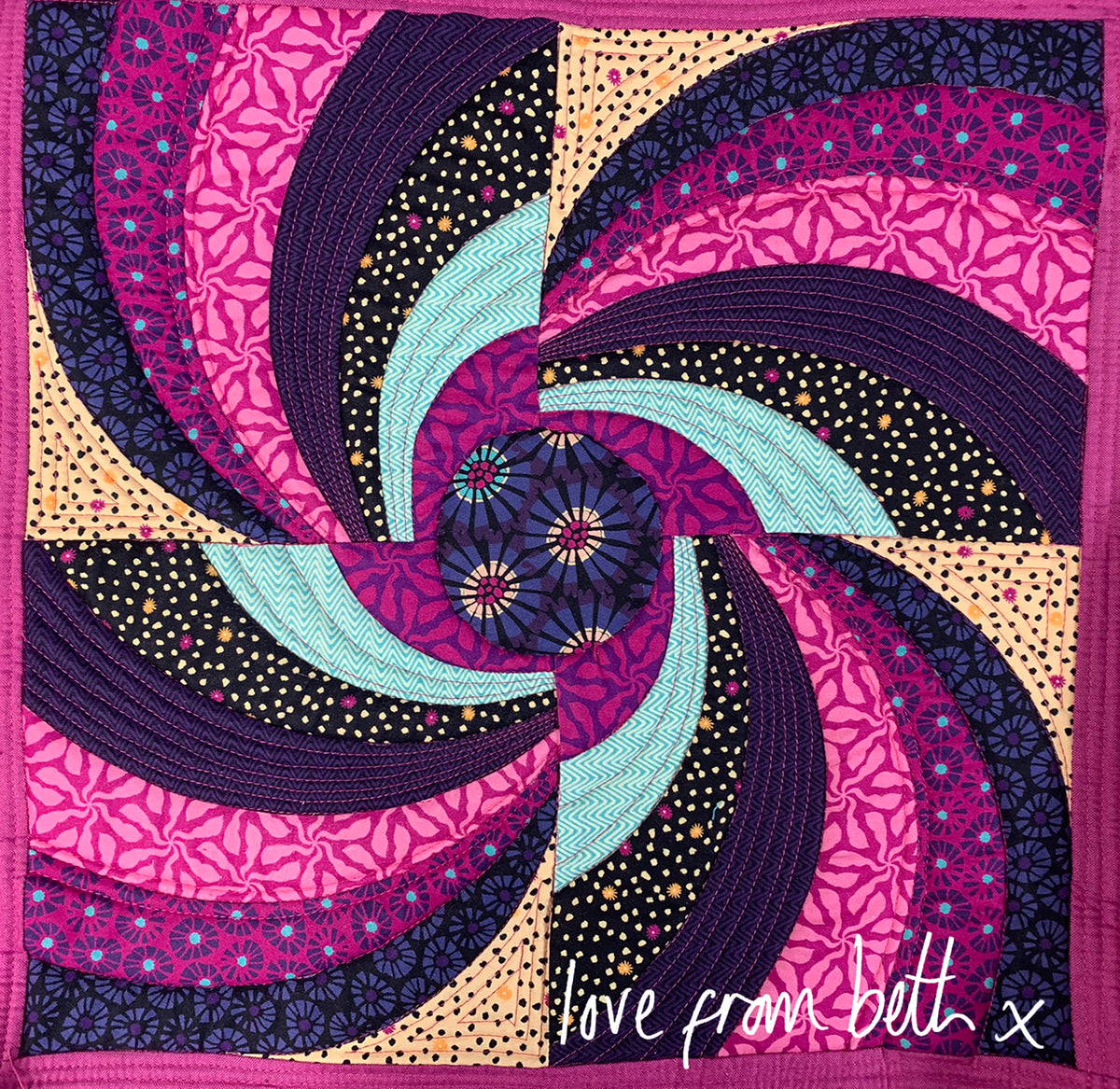 Vortex Quilt Block Sewing Pattern – Love From Beth
