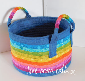 Rainbow Basket Sewing Pattern