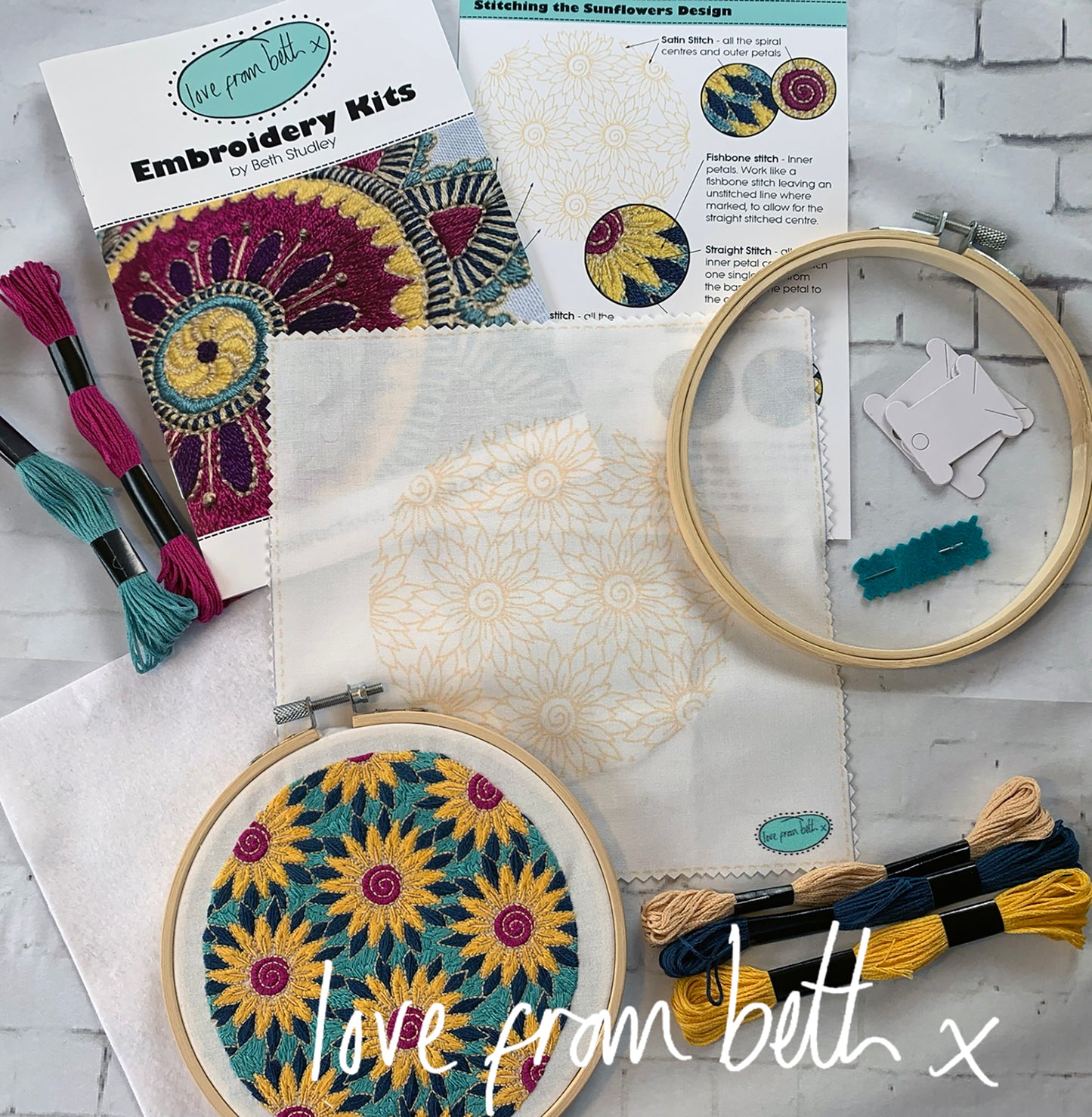 Sunflowers Embroidery Kit