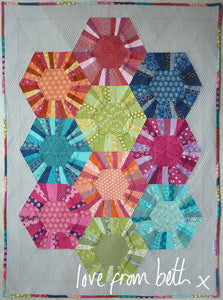 Hexa -scrappy Quilt Sewing Pattern